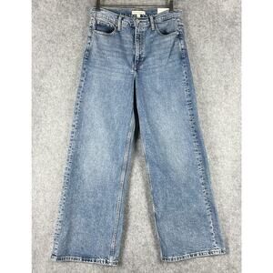 Banana Republic High Rise Icon Wide Leg Jean Womens 29 Light Wash Preppy NEW